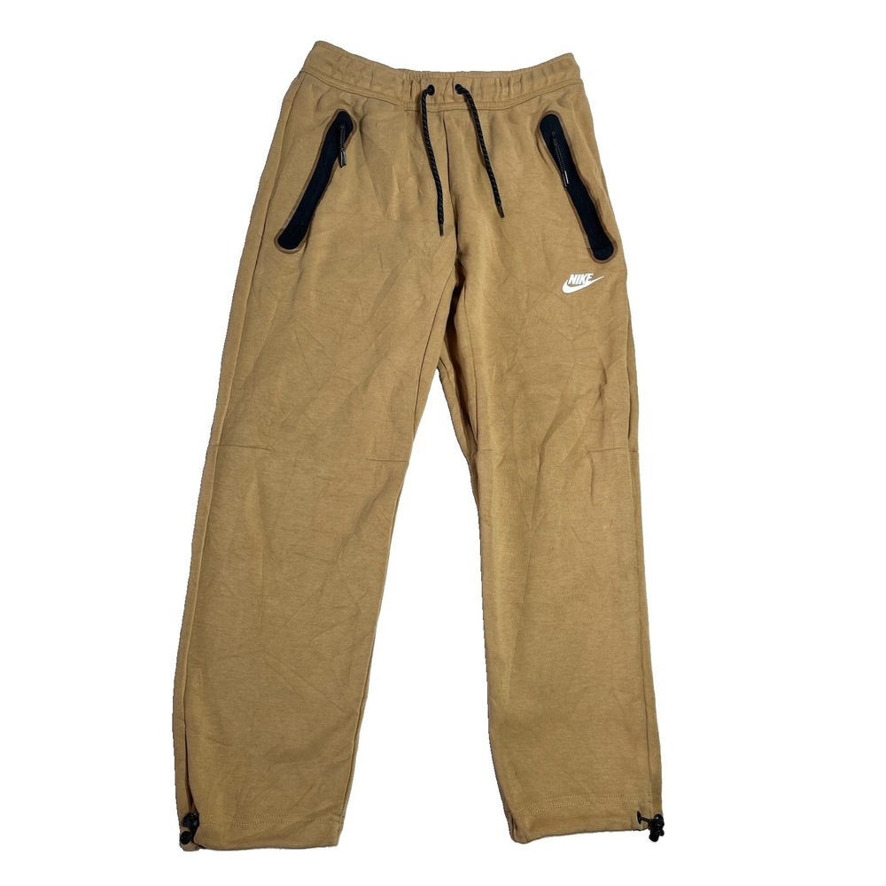 Nike Men's Small Tech Pants Beige Workout Gym Running Joggers Jogging Basketball